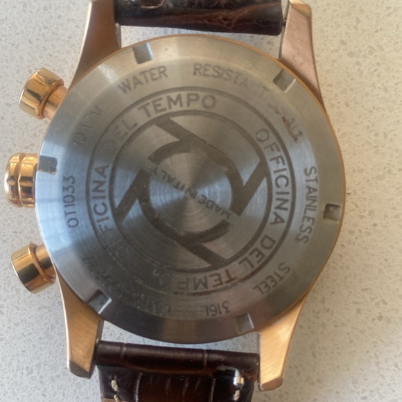 Officina Del Tempo Rose Gold-tone Stainless Steel Chronograph Watch - Picture 3 of 8